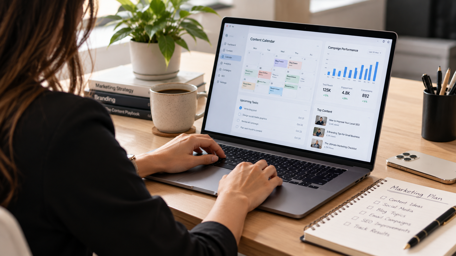 Analytics dashboard managed by an offshore marketing team